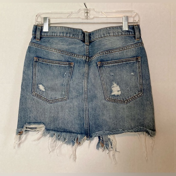 Free People Light Blue Denim Mini Skirt - Picture 6 of 9